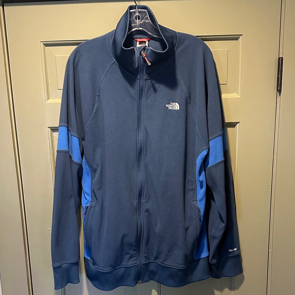 The North Face Men's Navy and Light Blue Performance Jacket